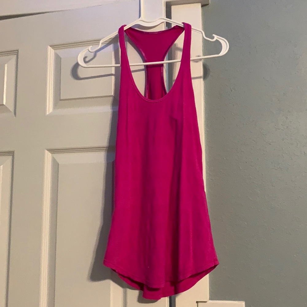 hot pink lululemon tank